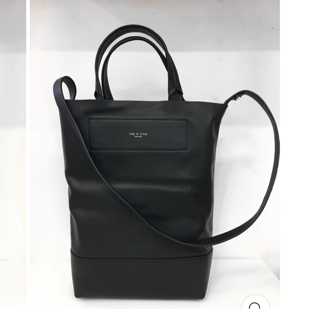 Rag & Bone Walker Convertible Tote Black Leather